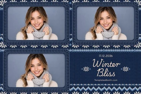 Modèle Tricot d’hiver pour photobooth – Carte postale 4x6 (paysage)