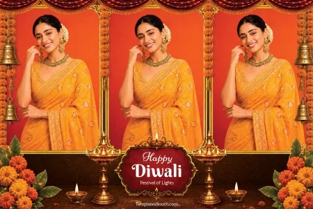 Diwali Party Photo Booth Template