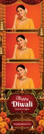 Modèle de fête Diwali pour photobooth – Bande photo 2x6