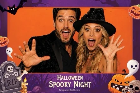 Halloween Spooky Night Photo Booth Template