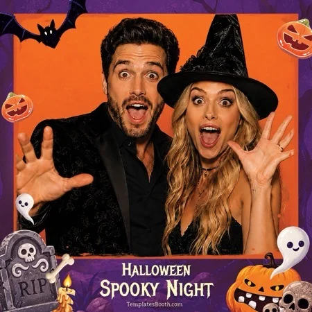 Halloween Spooky Night Photo Booth Template