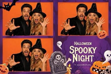 Halloween Spooky Night Photo Booth Template