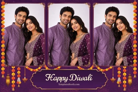 Diwali Celebration Photo Booth Template