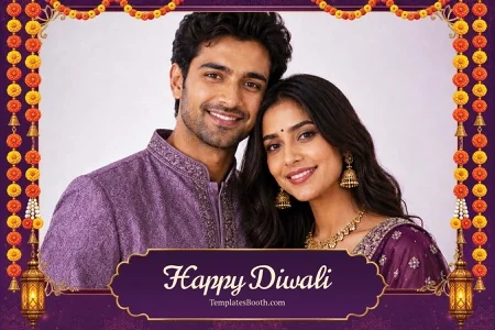 Diwali Celebration Photo Booth Template