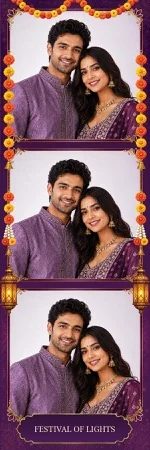 Modèle de célébration de Diwali pour photobooth – Bande photo 2x6