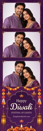 Modèle de célébration de Diwali pour photobooth – Bande photo 2x6