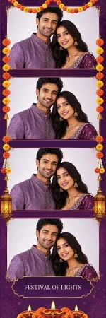 Modèle de célébration de Diwali pour photobooth – Bande photo 2x6