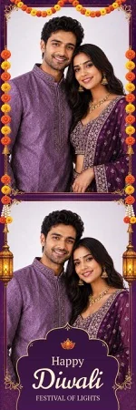Modèle de célébration de Diwali pour photobooth – Bande photo 2x6