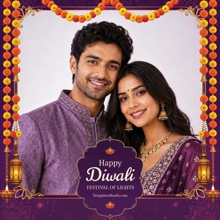 Diwali Celebration Photo Booth Template