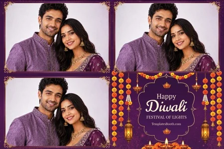 Diwali Celebration Photo Booth Template