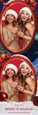 Modèle de fête de Noël pour photobooth – Bande photo 2x6