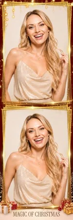 Modèle de Noël magique pour photobooth – Bande photo 2x6