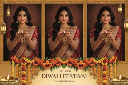 Diwali Festival Photo Booth Template