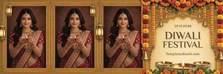 Diwali Festival Photo Booth Template
