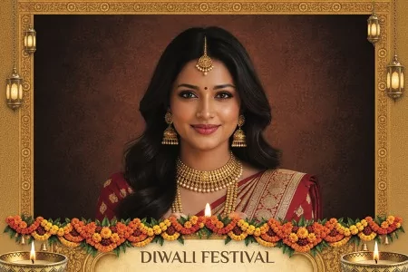Diwali Festival Photo Booth Template