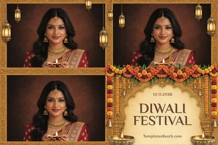 Diwali Festival Photo Booth Template