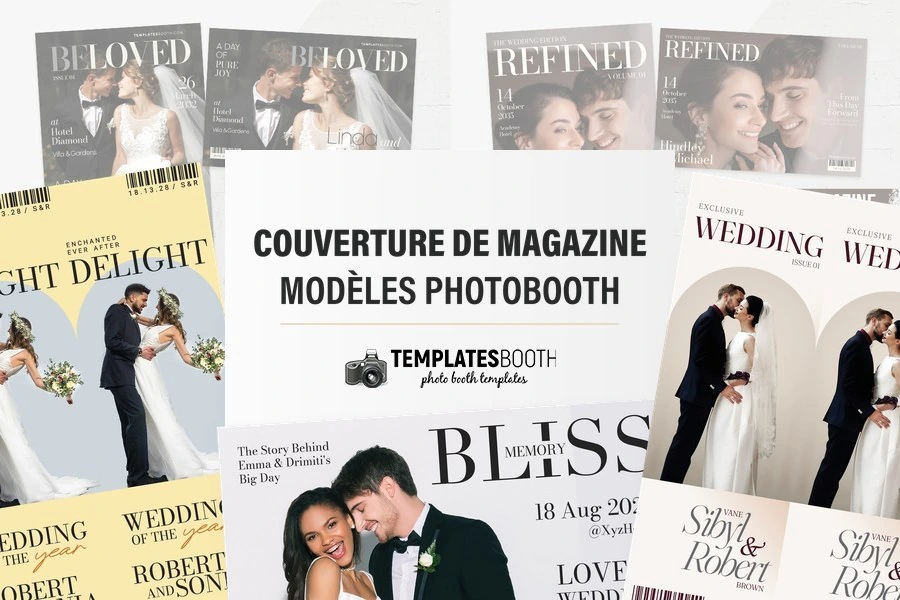 Modèles de couverture de magazine pour photobooth