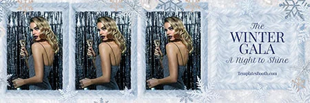 Modèle de gala d’hiver pour photobooth – 2x6 horizontal