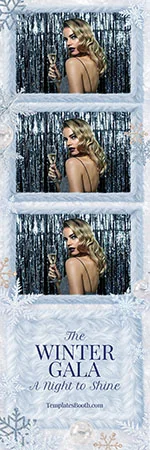 Modèle de gala d’hiver pour photobooth – Bande photo 2x6