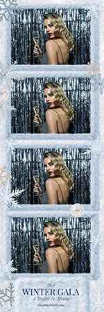 Modèle de gala d’hiver pour photobooth – Bande photo 2x6