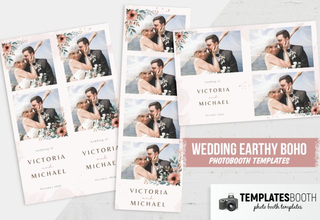 Earthy Boho Wedding Photo Booth Template
