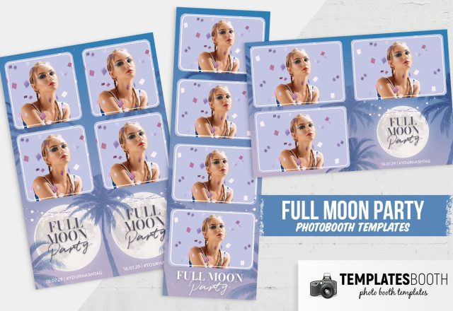 Full Moon Party Photo Booth Template