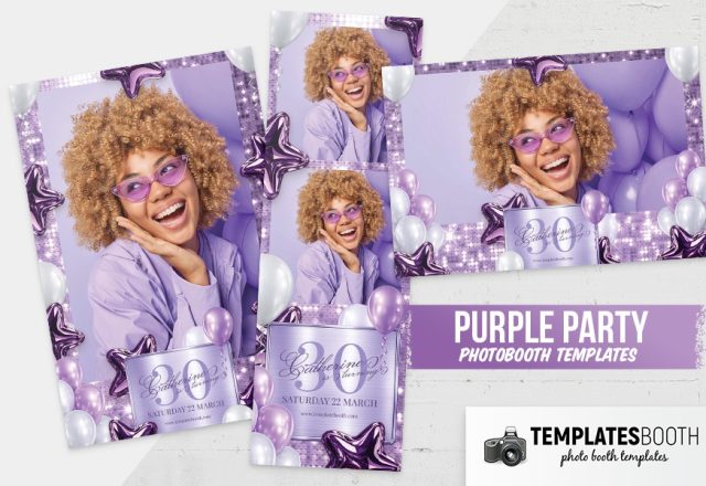 Purple Party Photo Booth Template